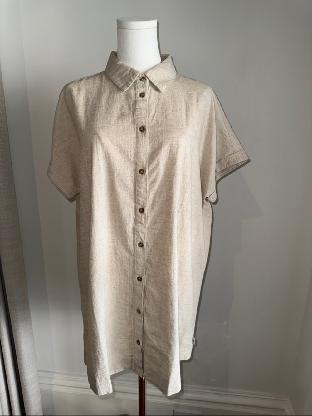 Rhythm Cream Short-Sleeve Button-Down Shirt